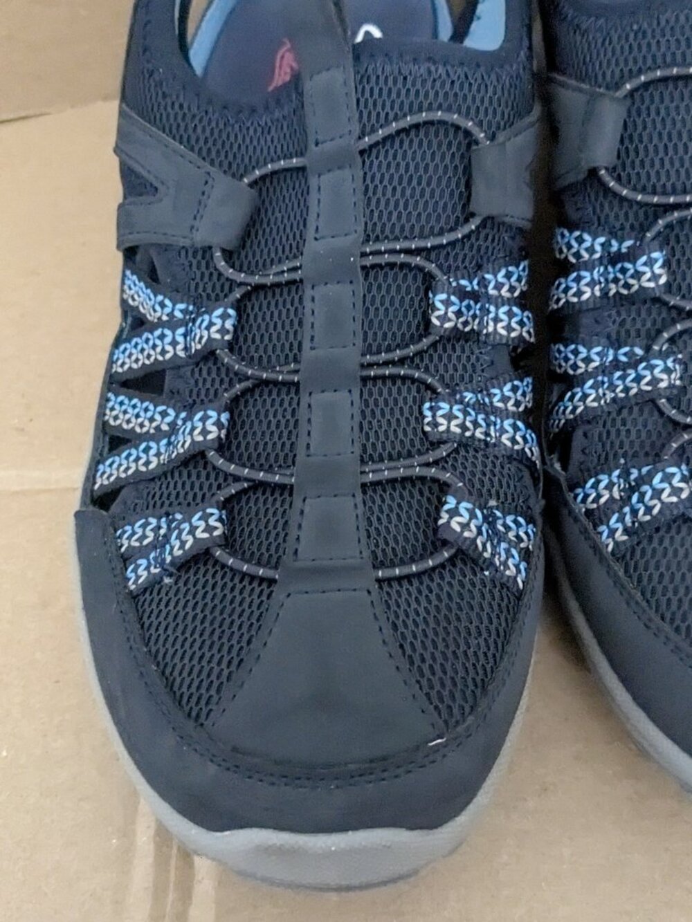 Skechers Black and Blue Women's Athletic Sandal Sneakers - Picture 4 of 11